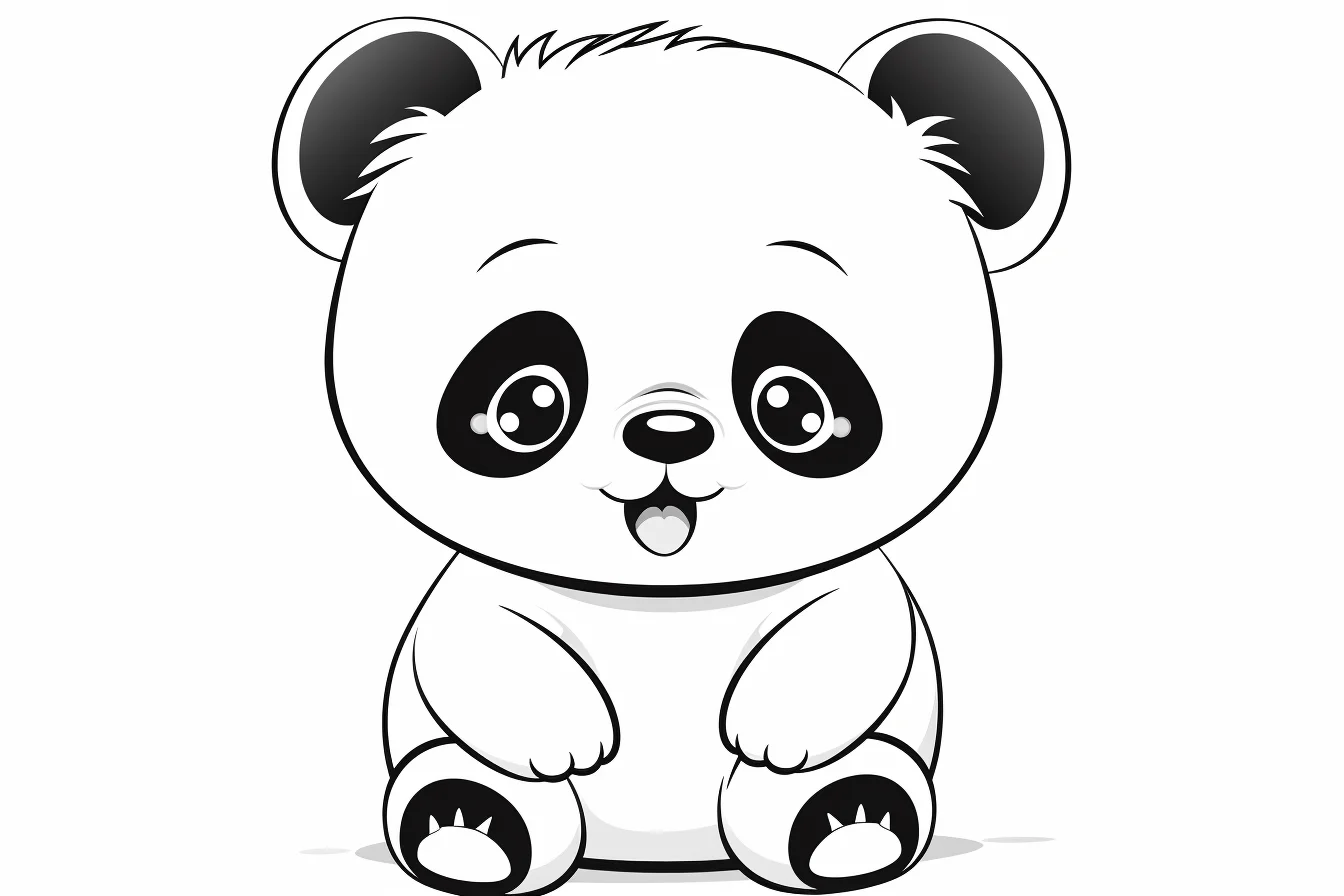 cute baby panda coloring pages