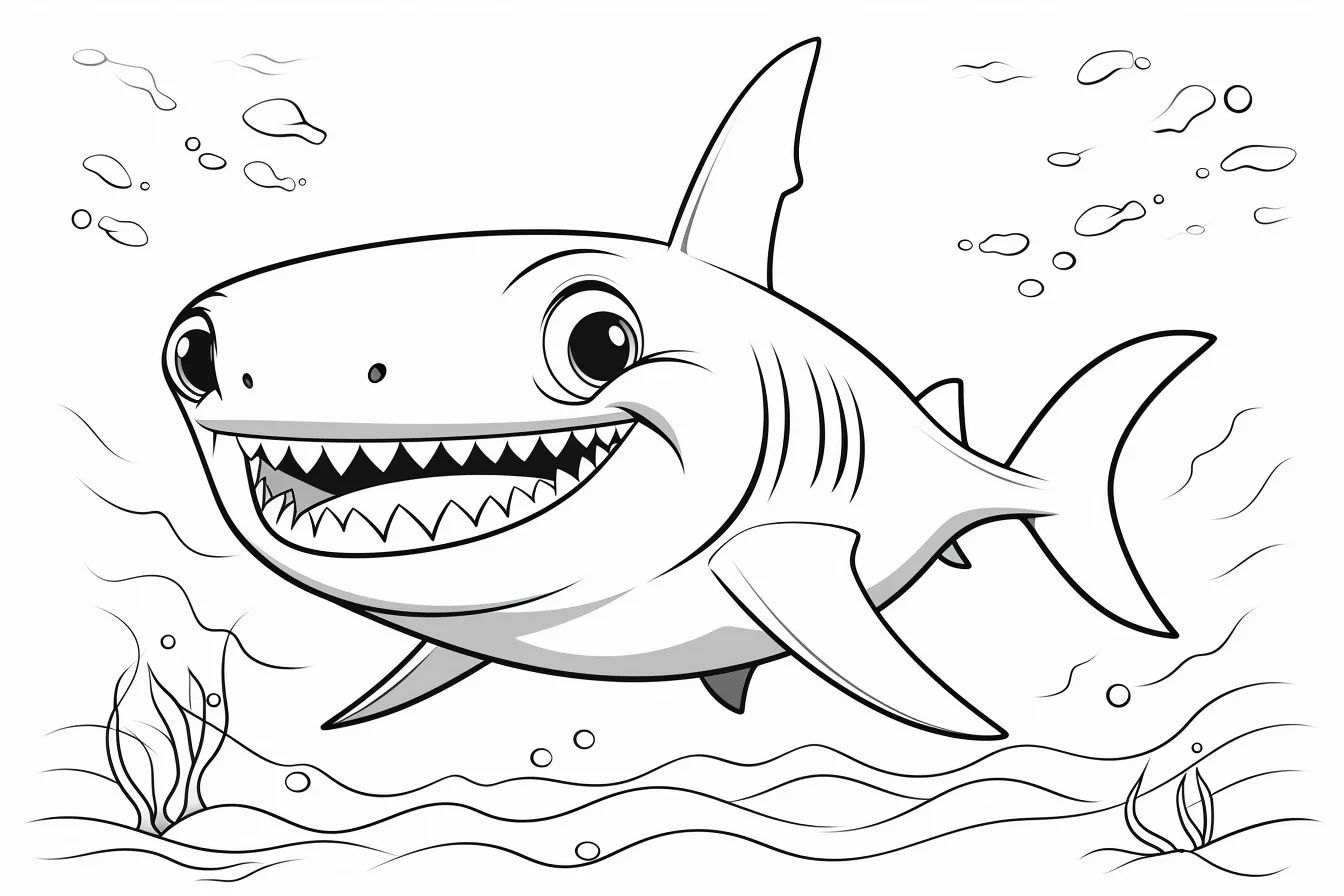 cute baby shark coloring pages