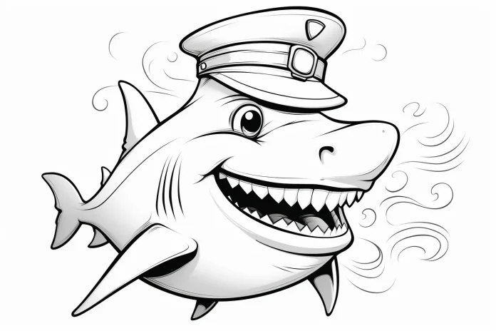 cute baby shark free coloring pages