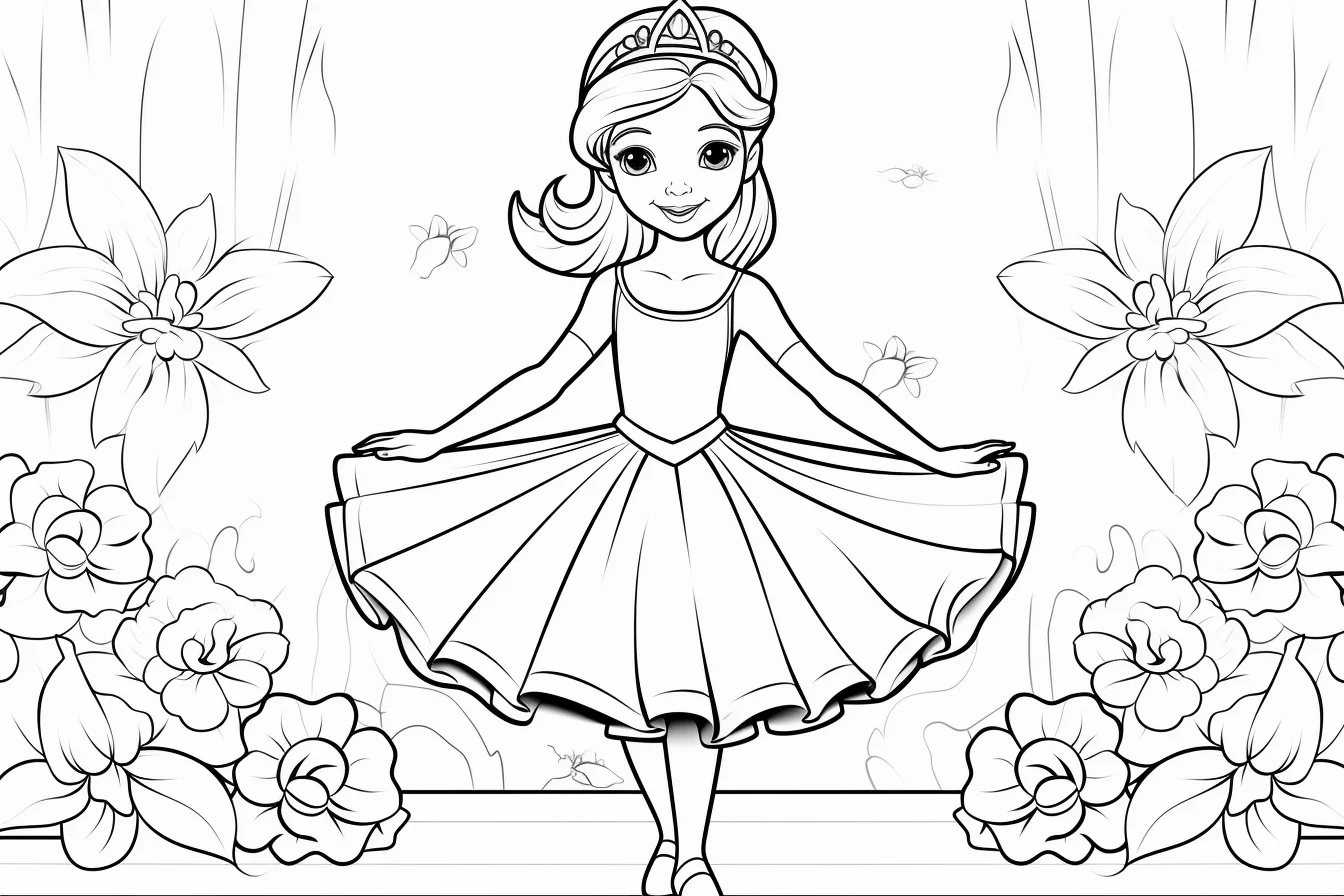cute ballerina coloring pages