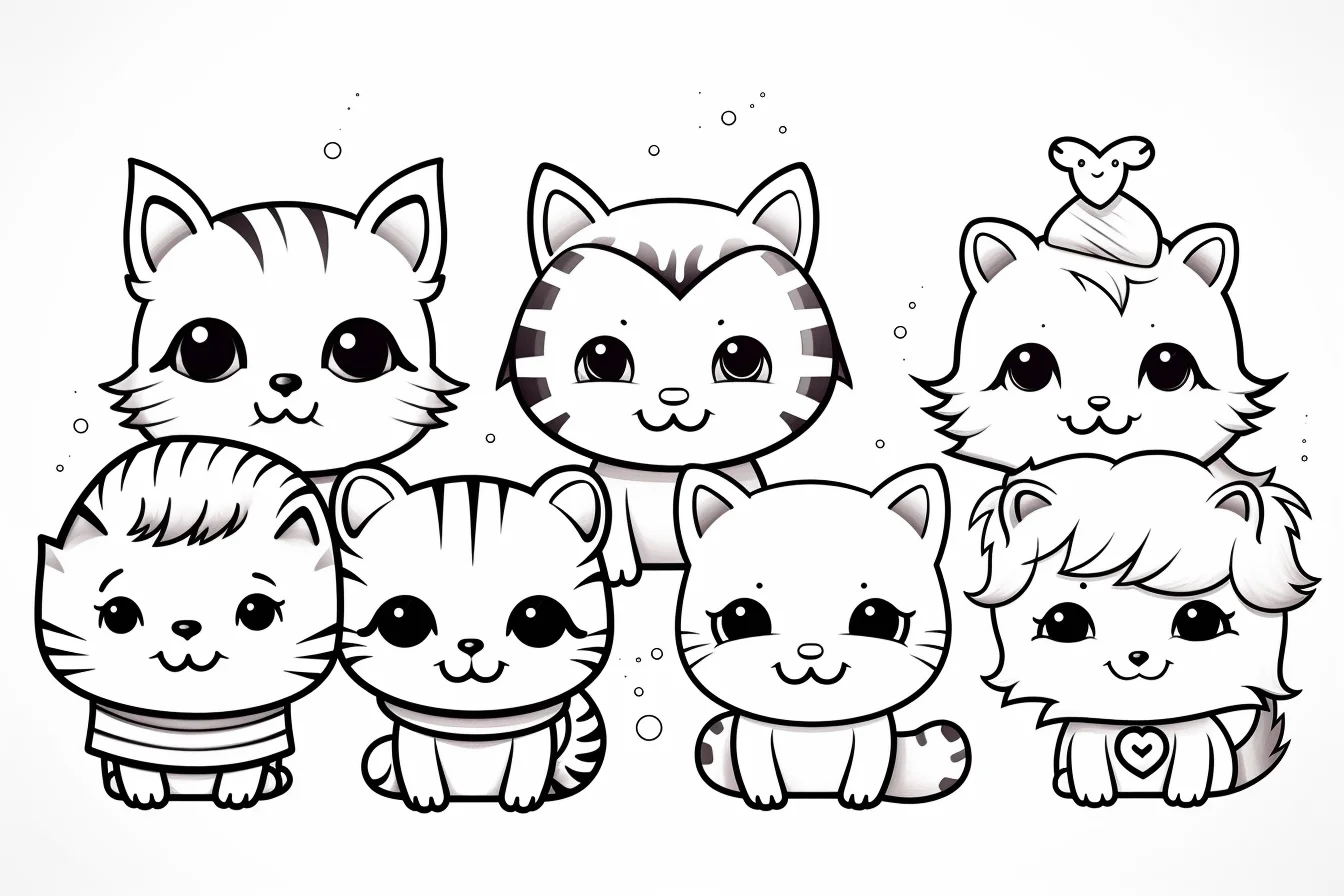 cute cat coloring pages for kids
