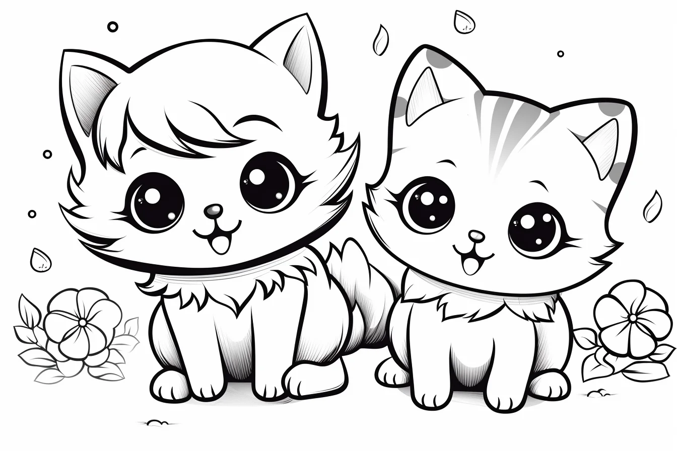cute cat coloring pages free printable