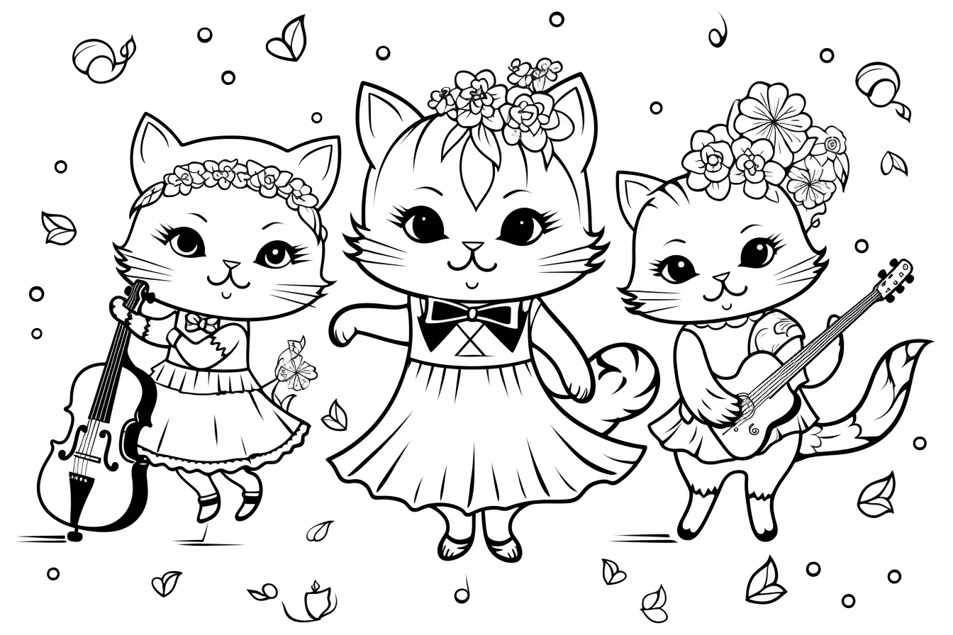 cute cat coloring pages to print