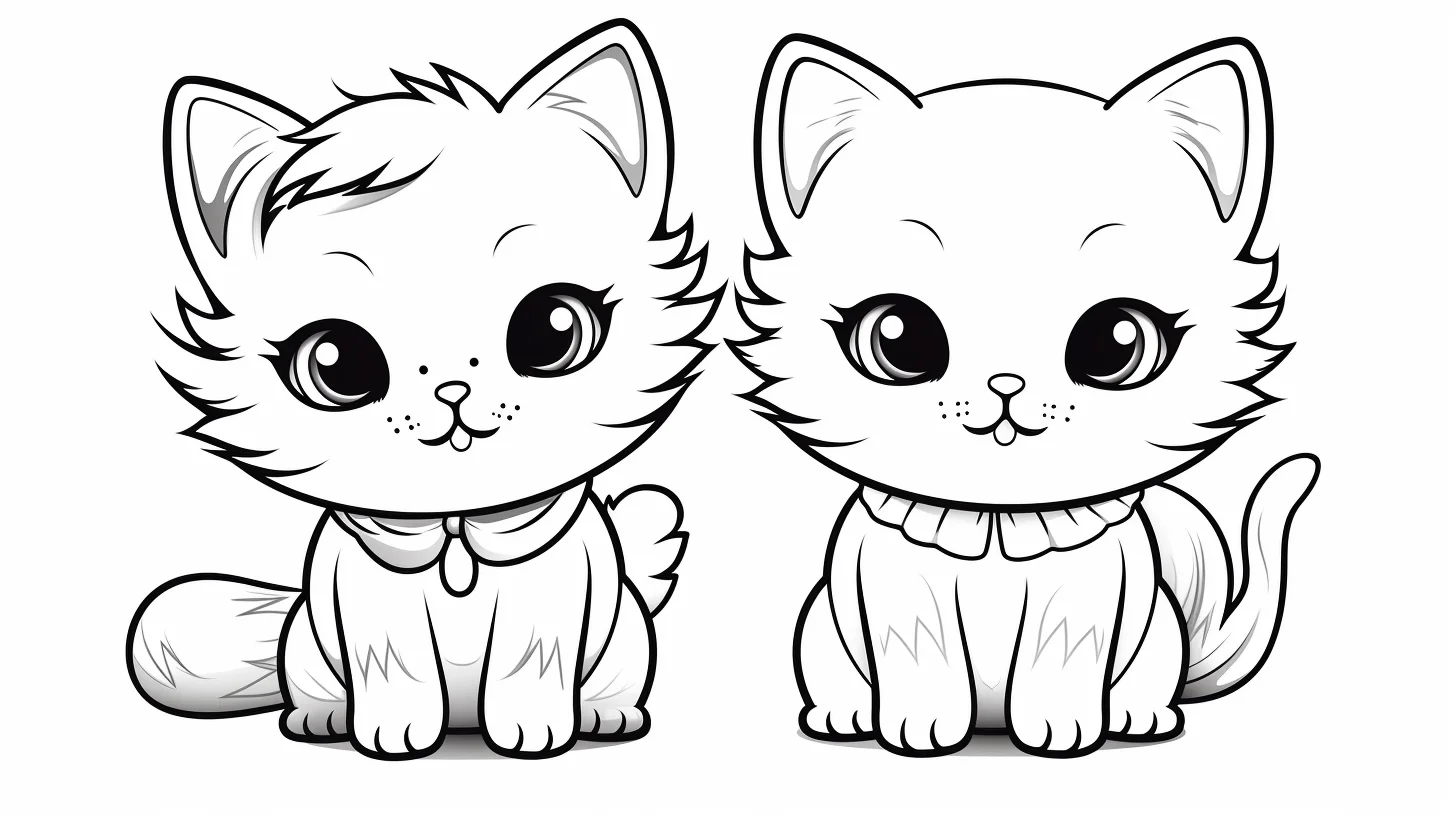 cute cat colouring pages printable