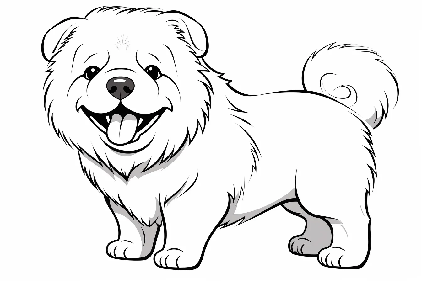 cute chow chow puppy coloring pages printable