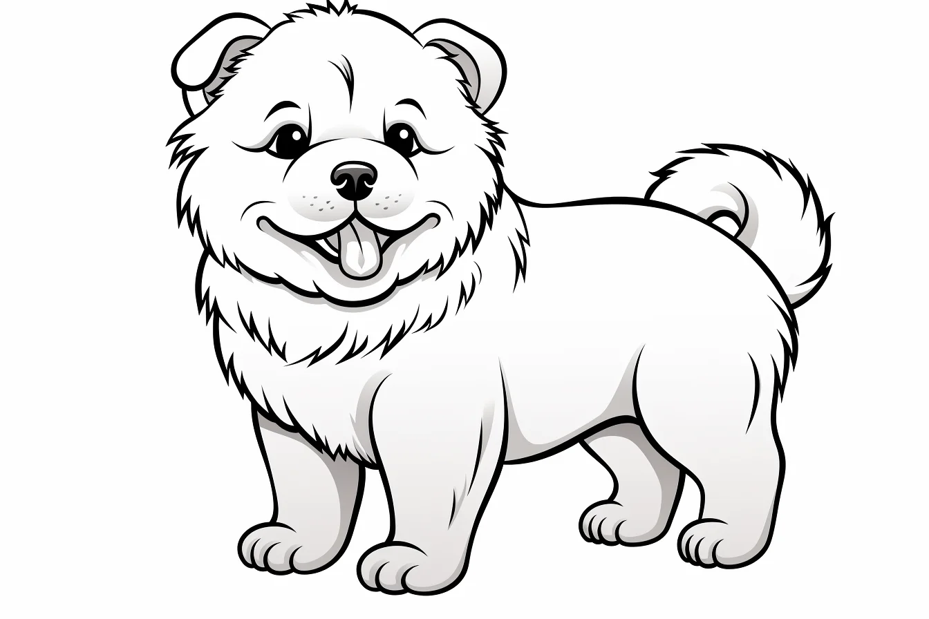 cute chow chow puppy coloring pages