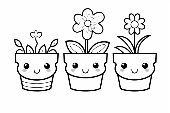 cute coloring pages flowers free printable