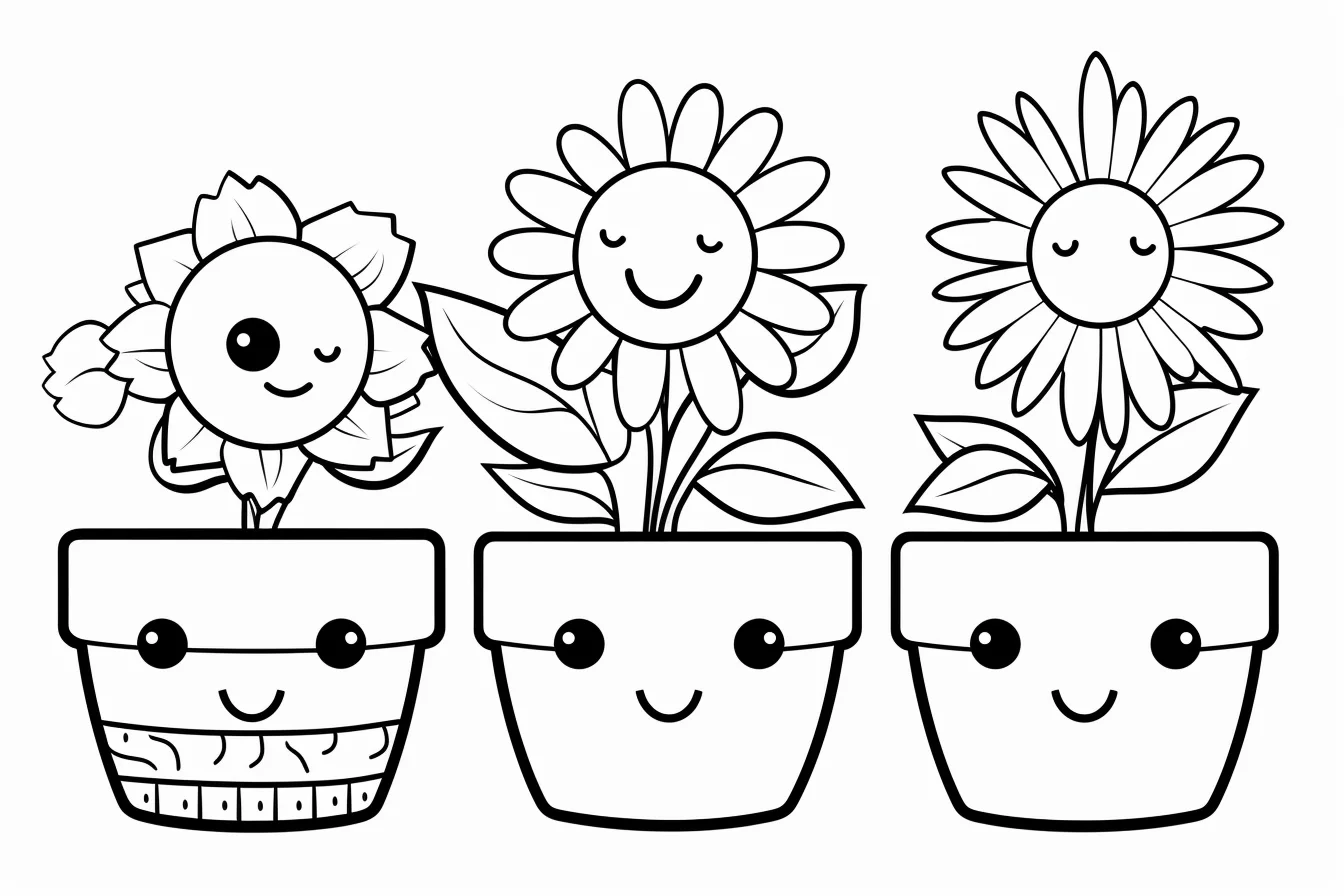 cute coloring pages flowers printable