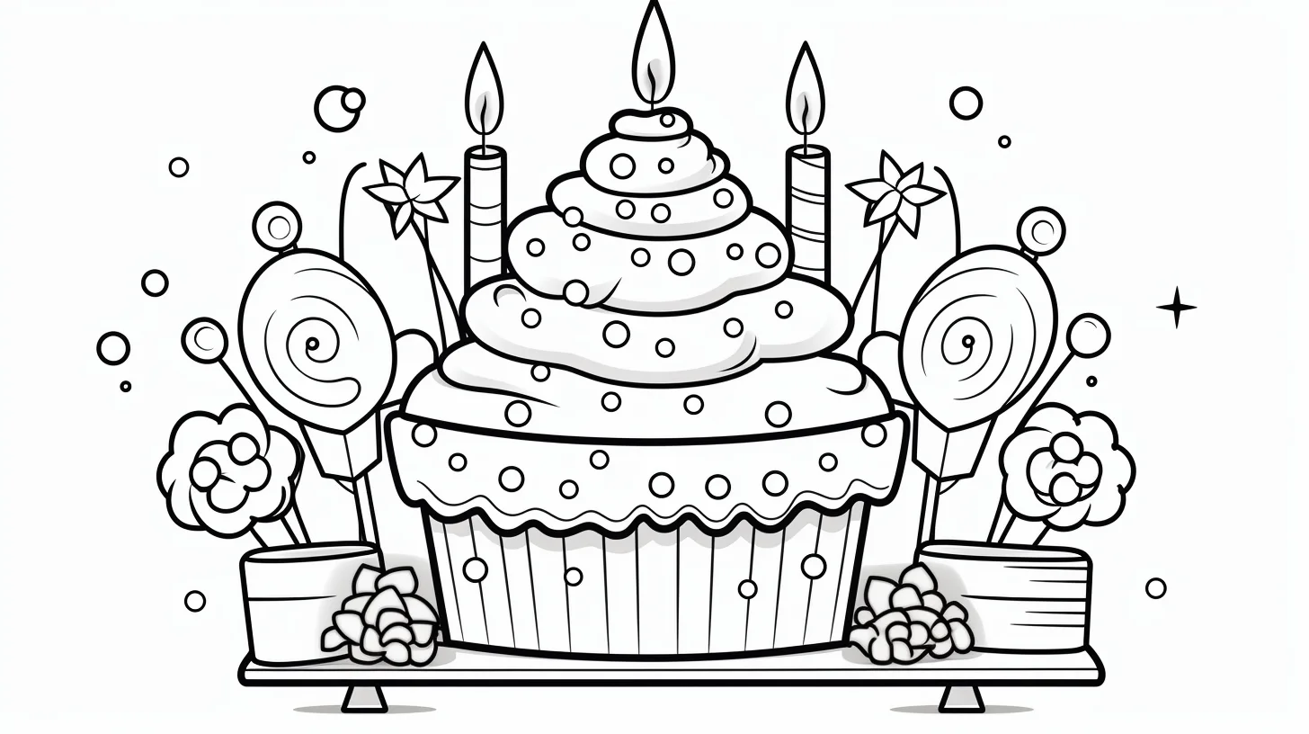 cute happy birthday coloring pages for kids