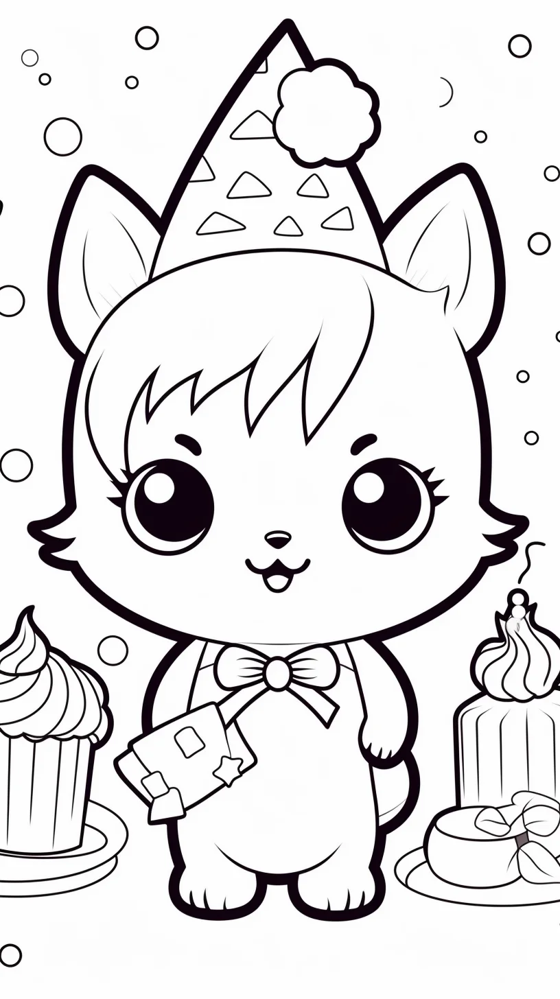 cute happy birthday coloring pages printable