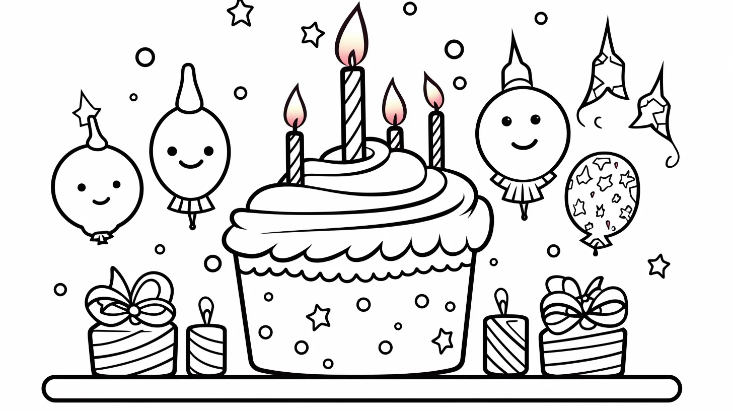cute happy birthday coloring pages