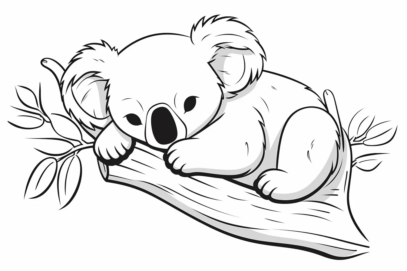 cute koala coloring pages for kids