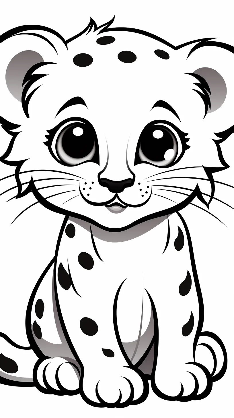 cute leopard coloring pages to print