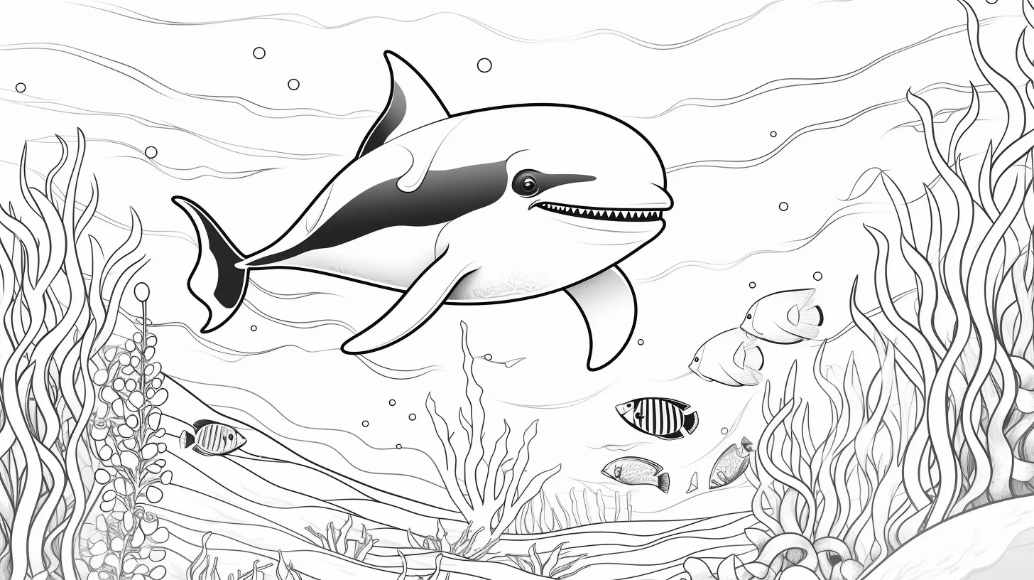 cute orca coloring pages