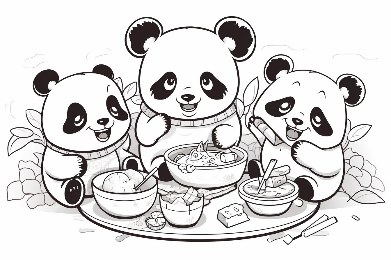 cute panda coloring pages for kids