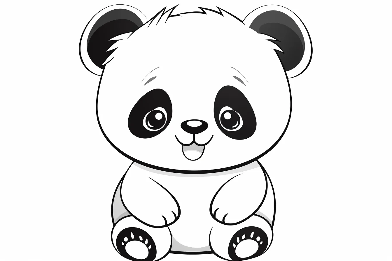 cute panda coloring pages to print