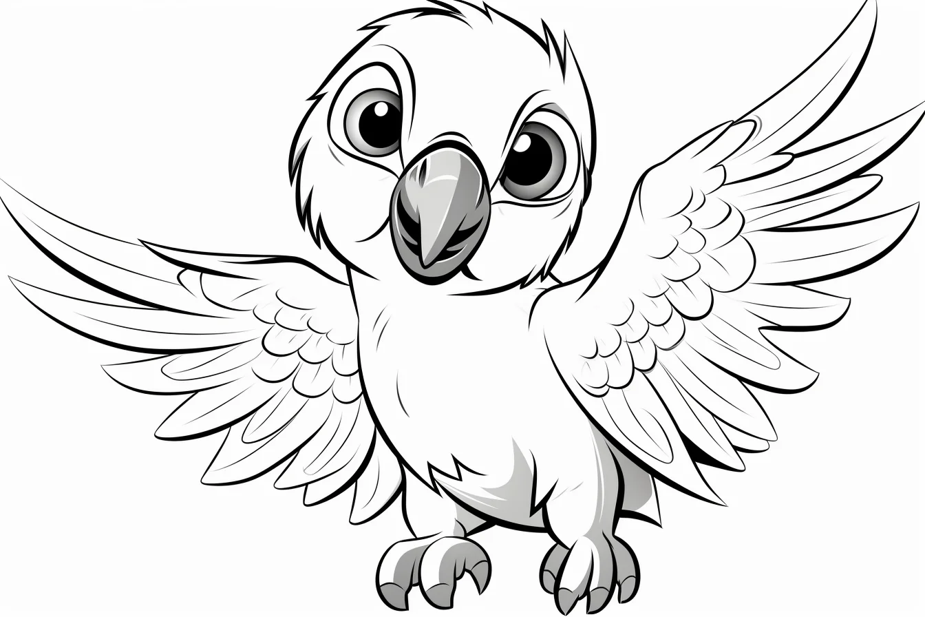 cute parrot coloring pages