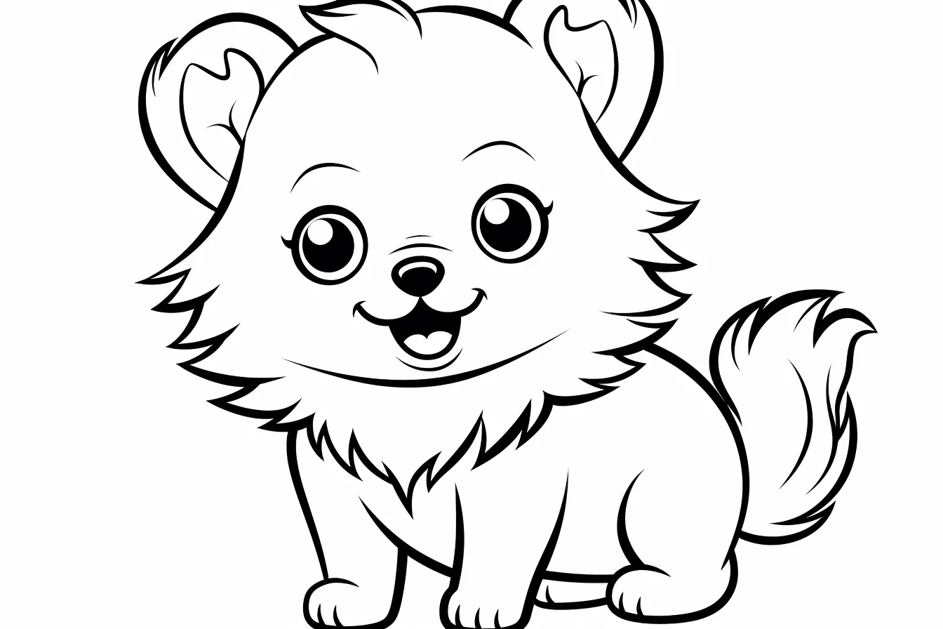 cute pomeranian puppy coloring pages