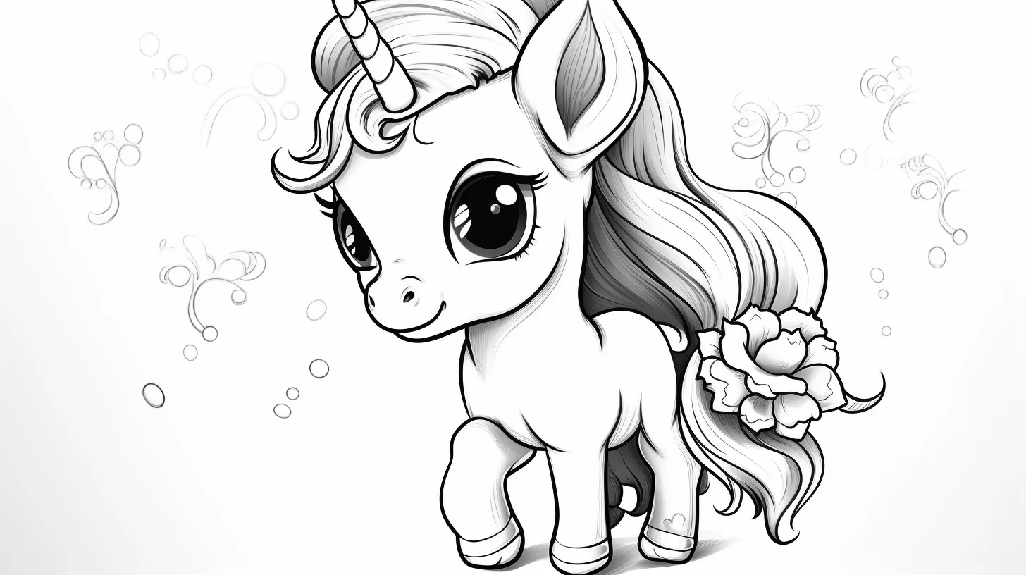 cute unicorn coloring pages