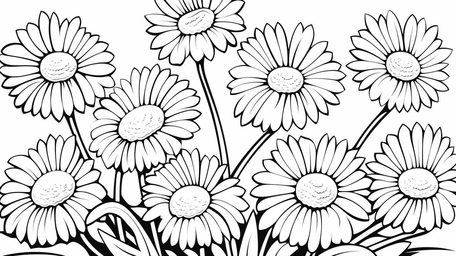 daisy flower printable coloring pages