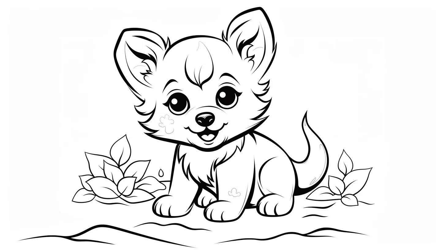 dog and puppy coloring pages