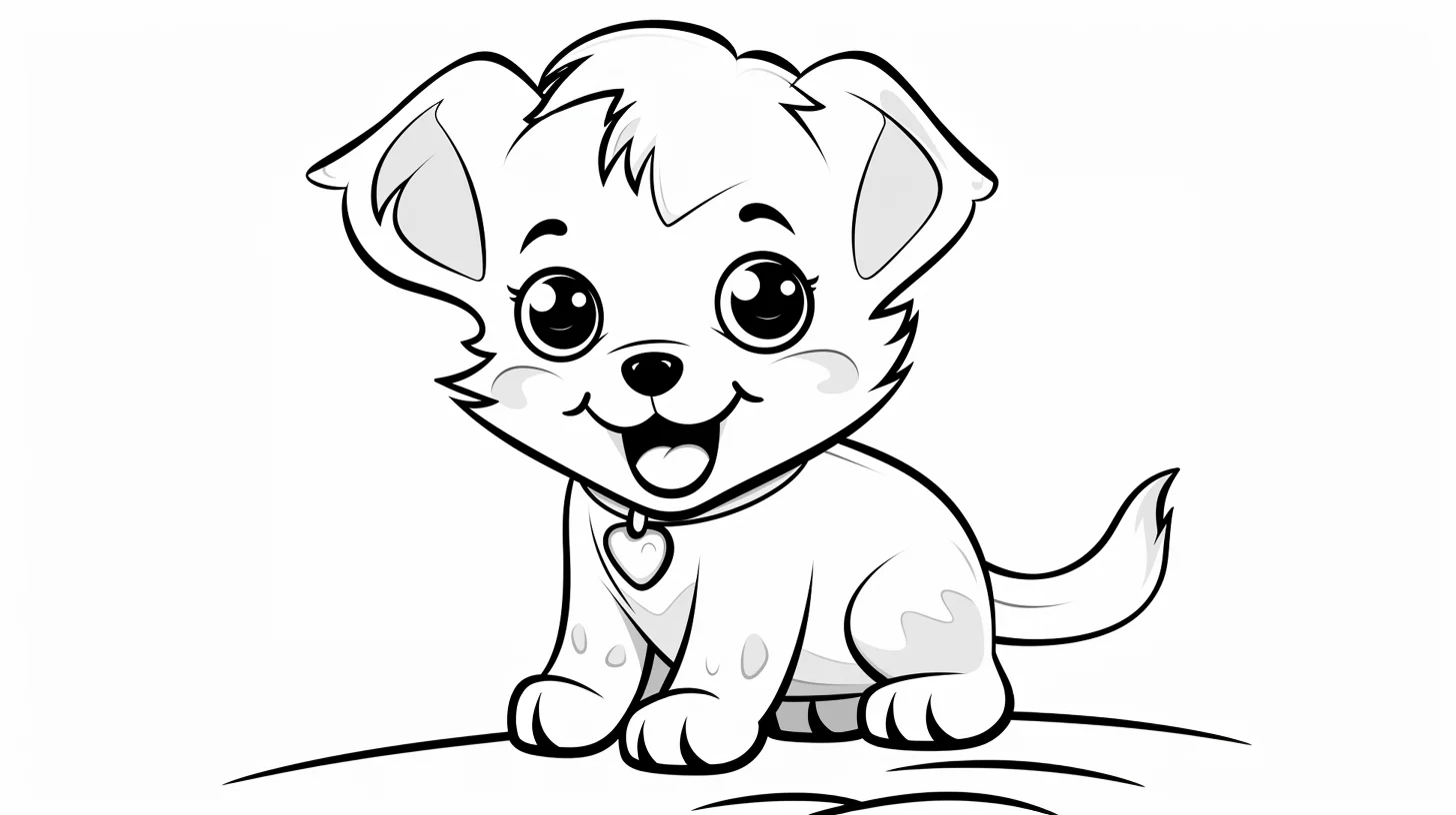 dog coloring pages cute