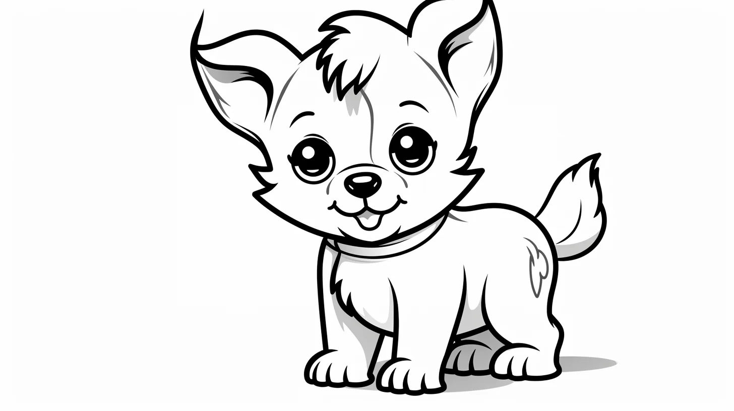 dog coloring pages easy
