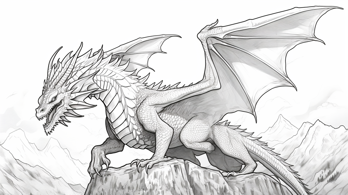 dragon coloring pages for adults free