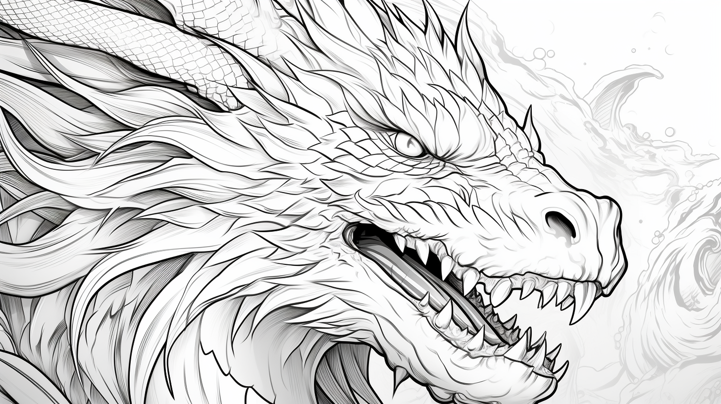 dragon coloring pages hard