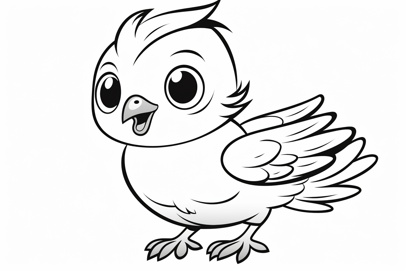 easy bird coloring pages for adults