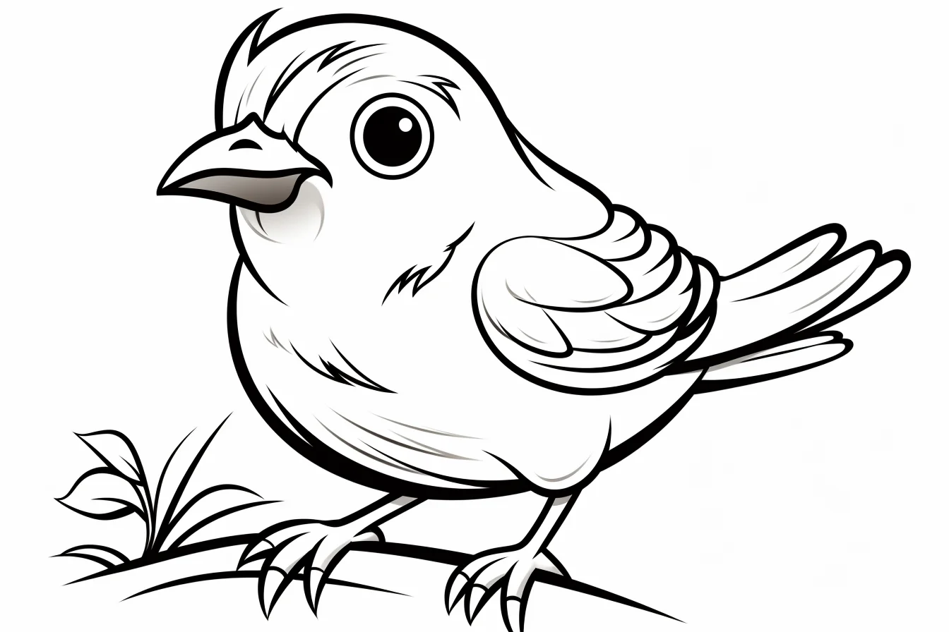 easy bird coloring pages for