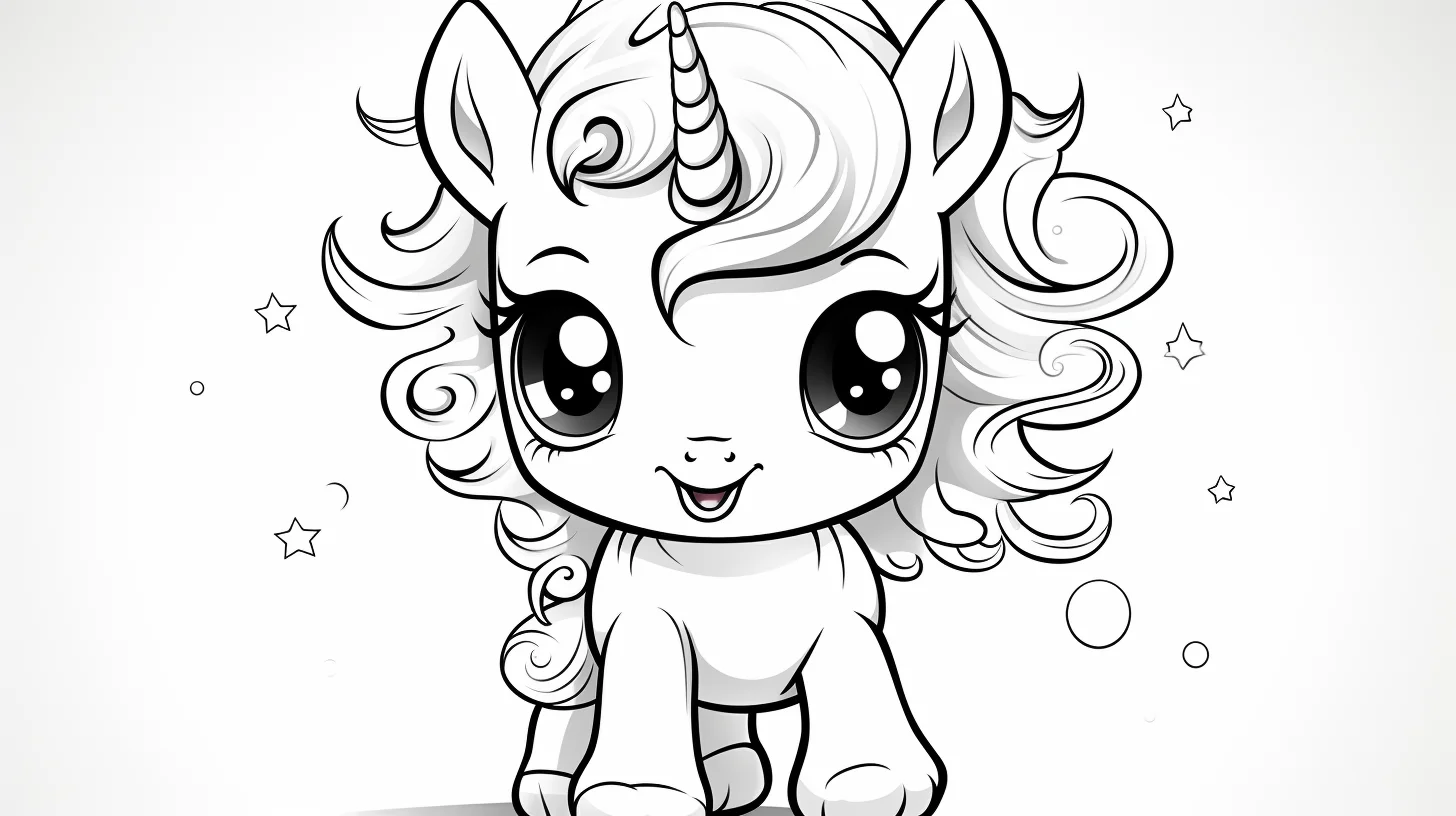 easy unicorn coloring pages