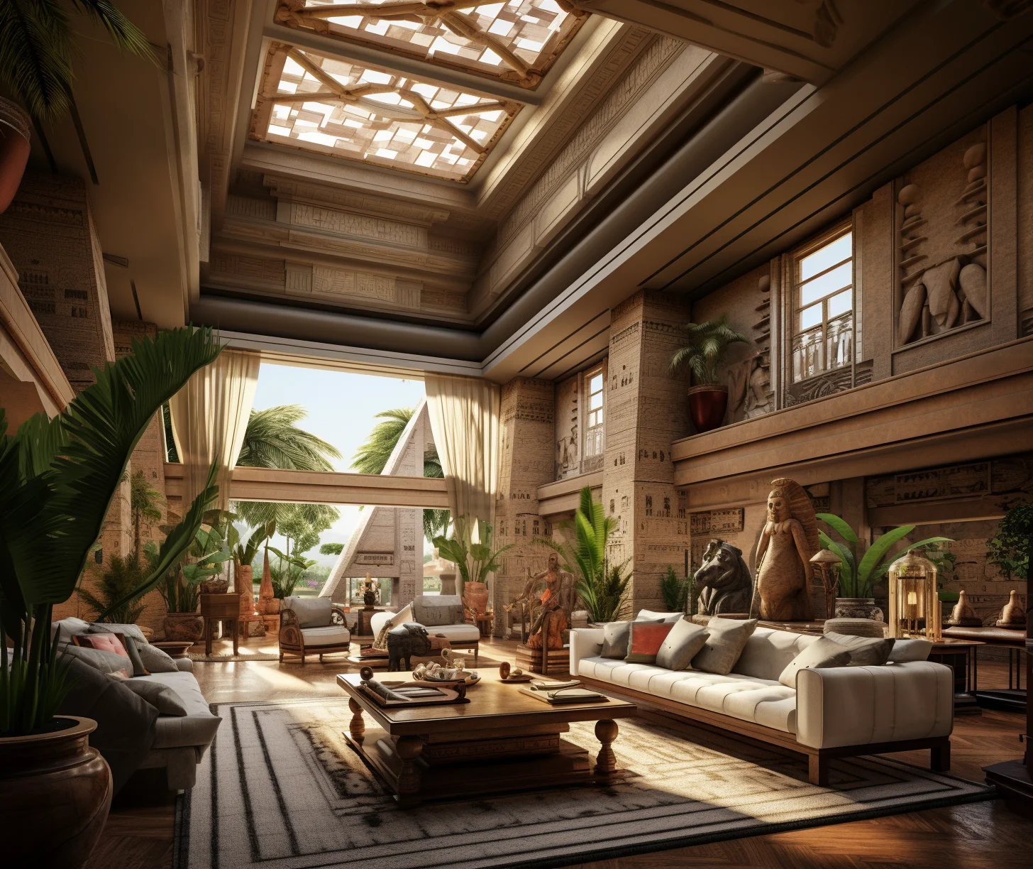 egyptian living room decor