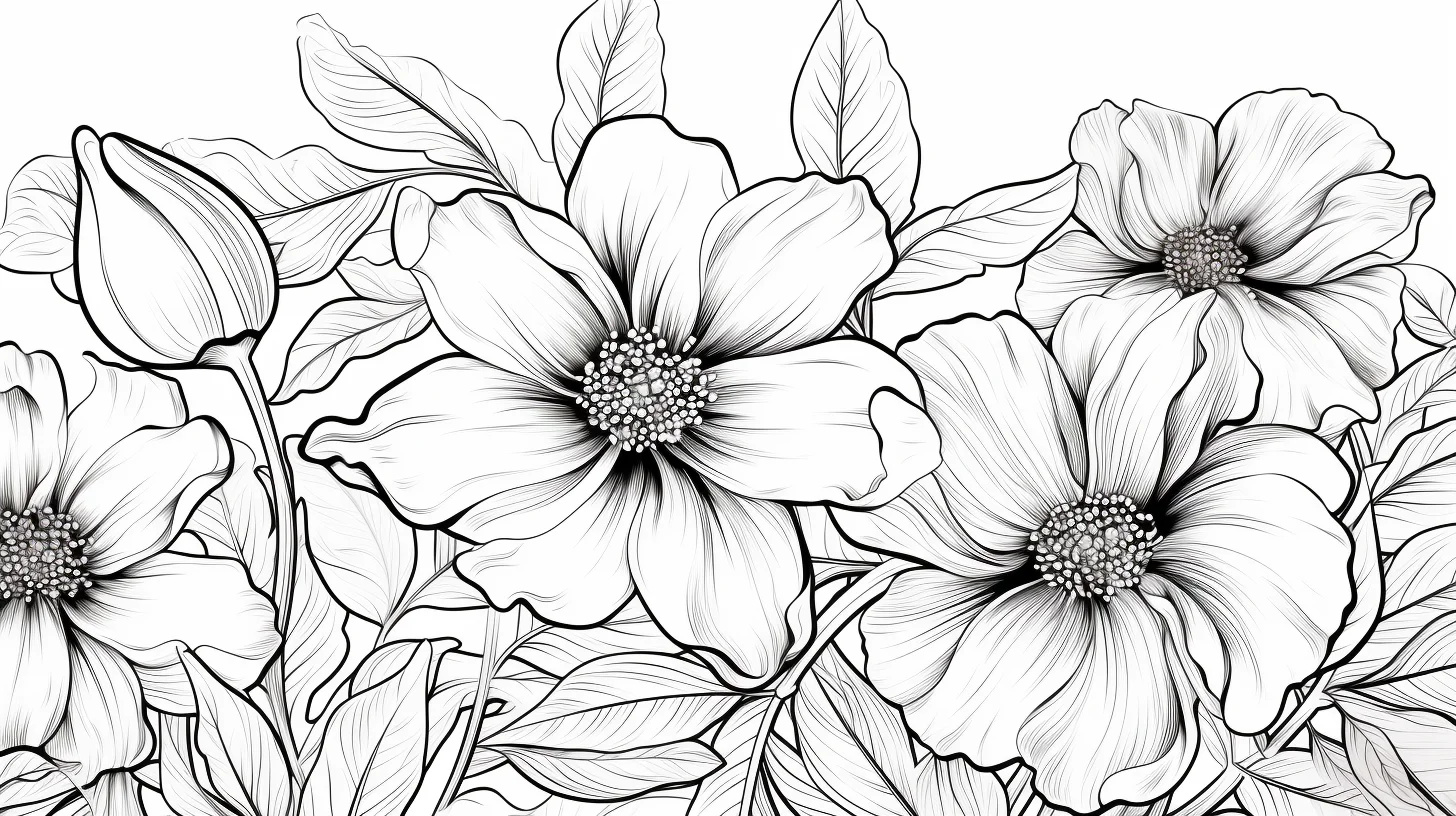 flower coloring pages for toddlers