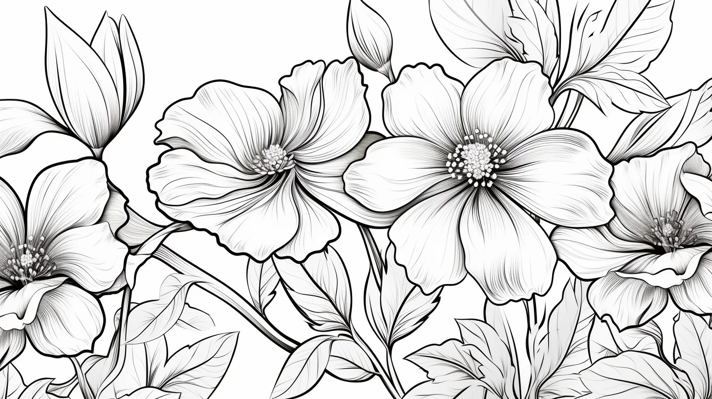 flower coloring pages printable