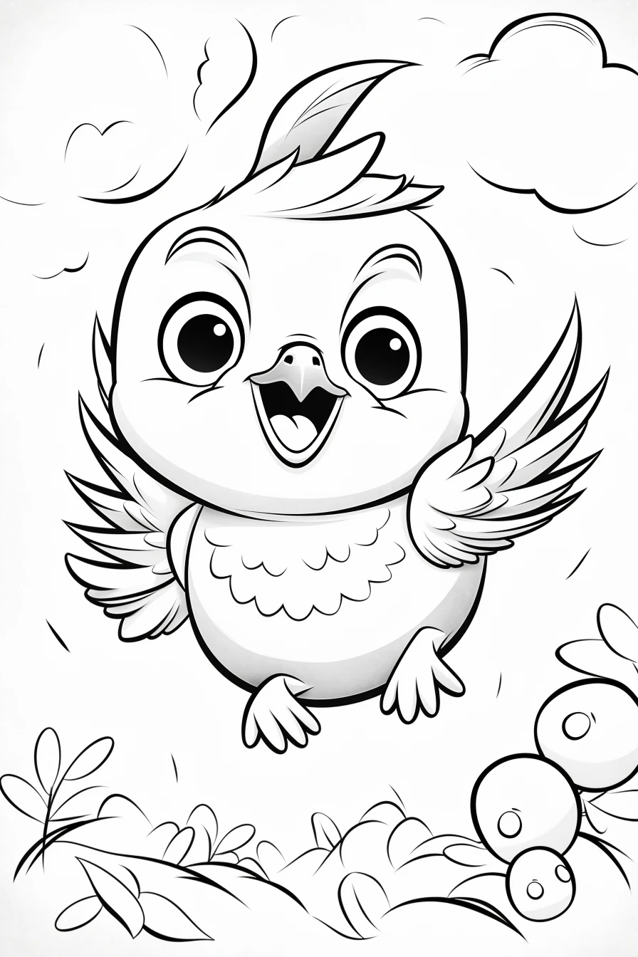 flying bird coloring pages