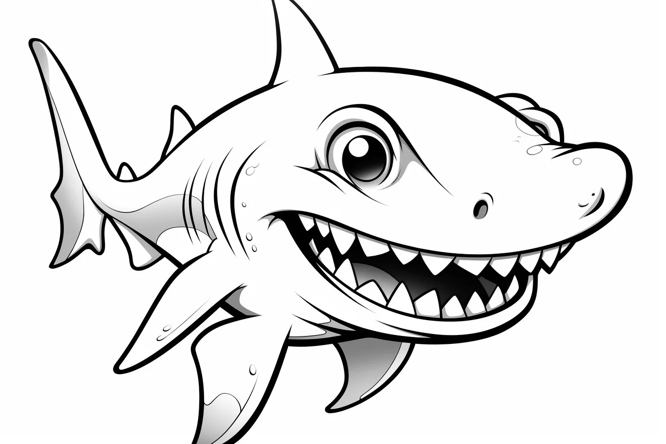 free baby shark coloring pages