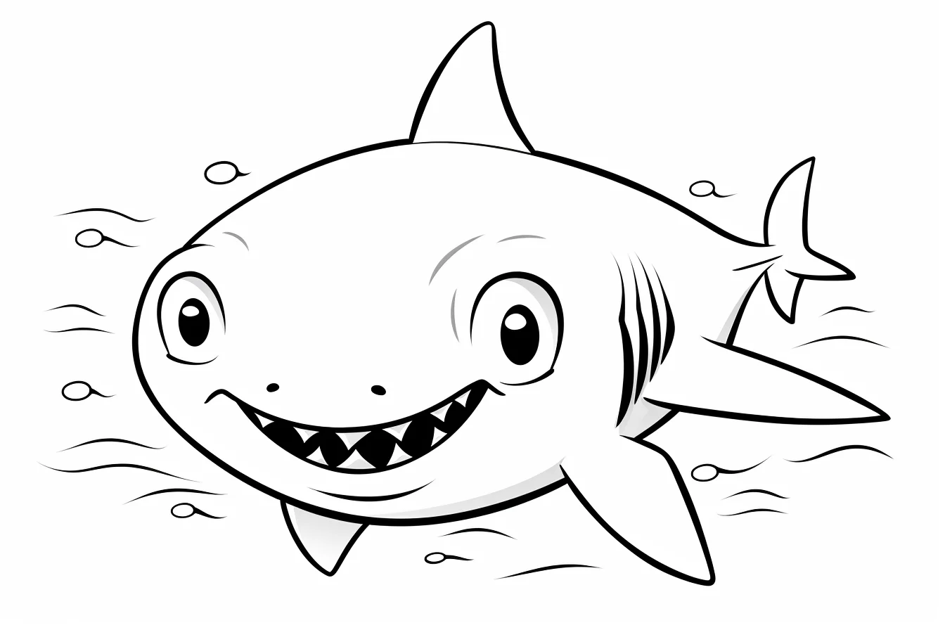 free baby shark colouring pages printable