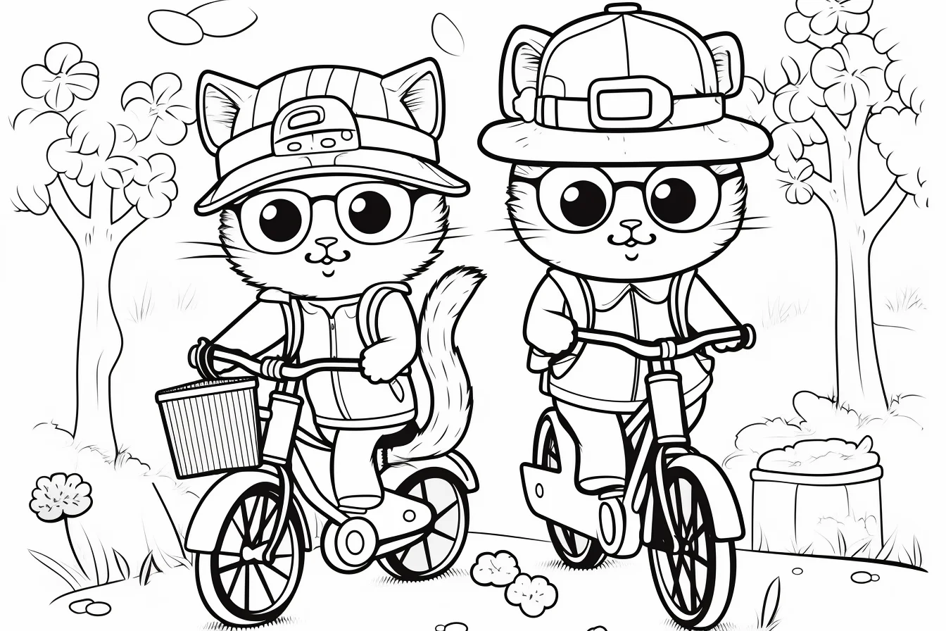 free cat sheet pages for kids