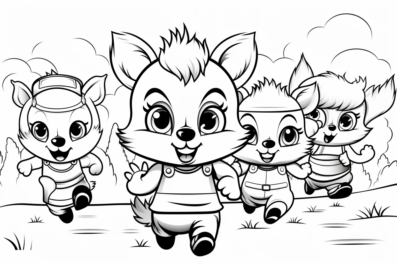 free cute animal coloring pages