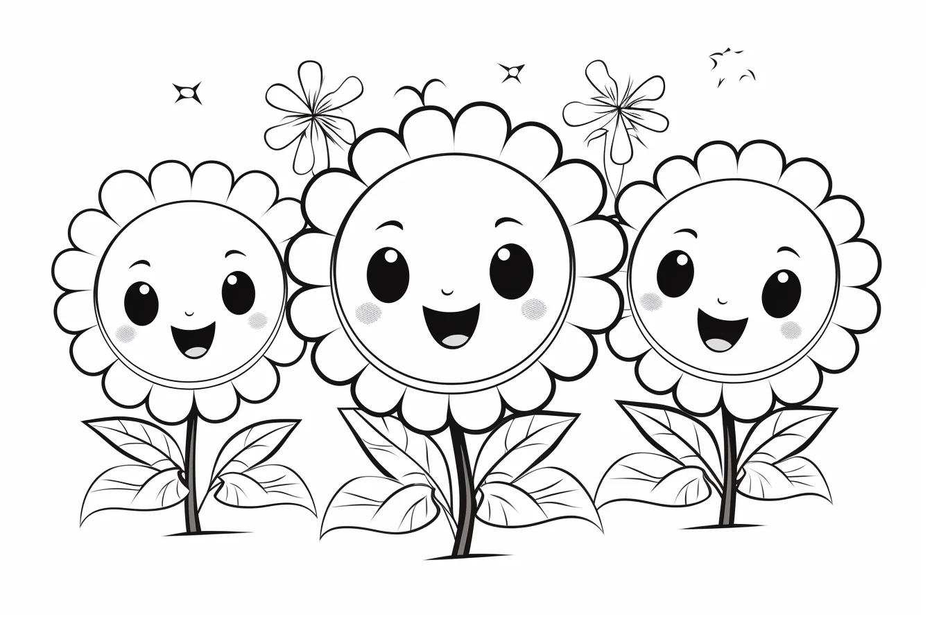 free flower coloring pages for toddlers