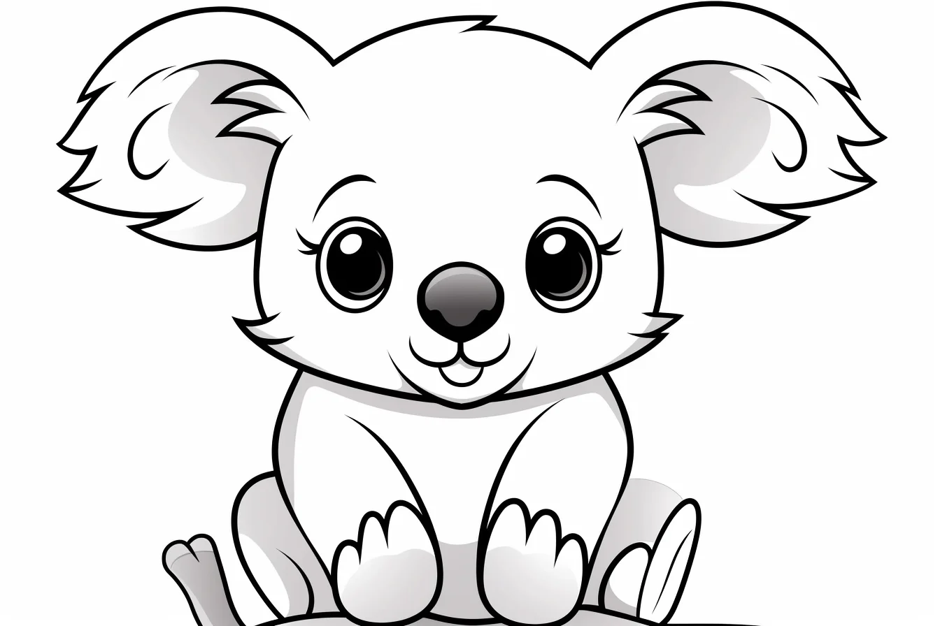 free koala coloring pages cute