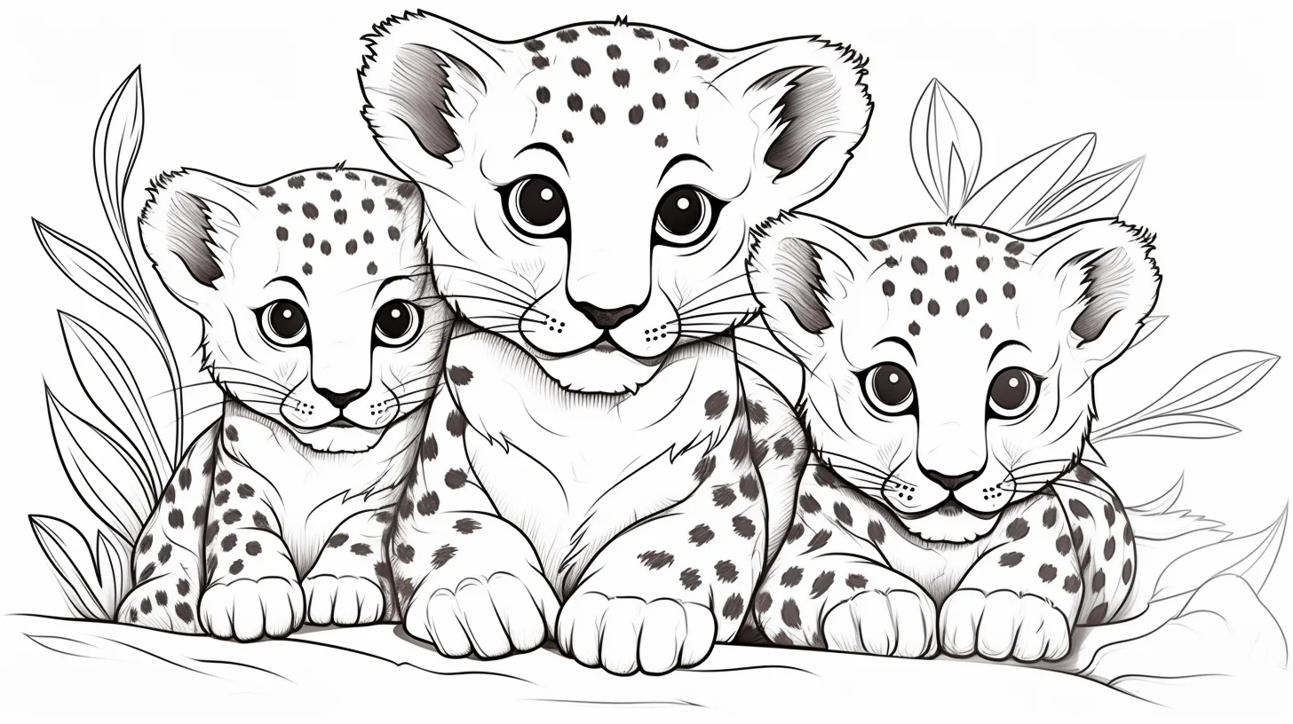 free leopard coloring pages for kids