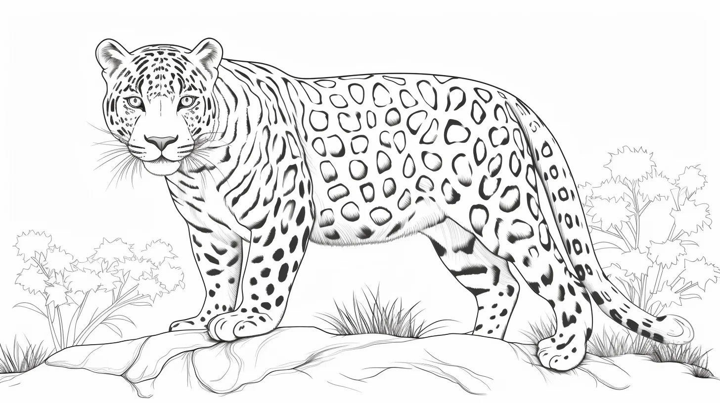 free leopard coloring sheets for kids