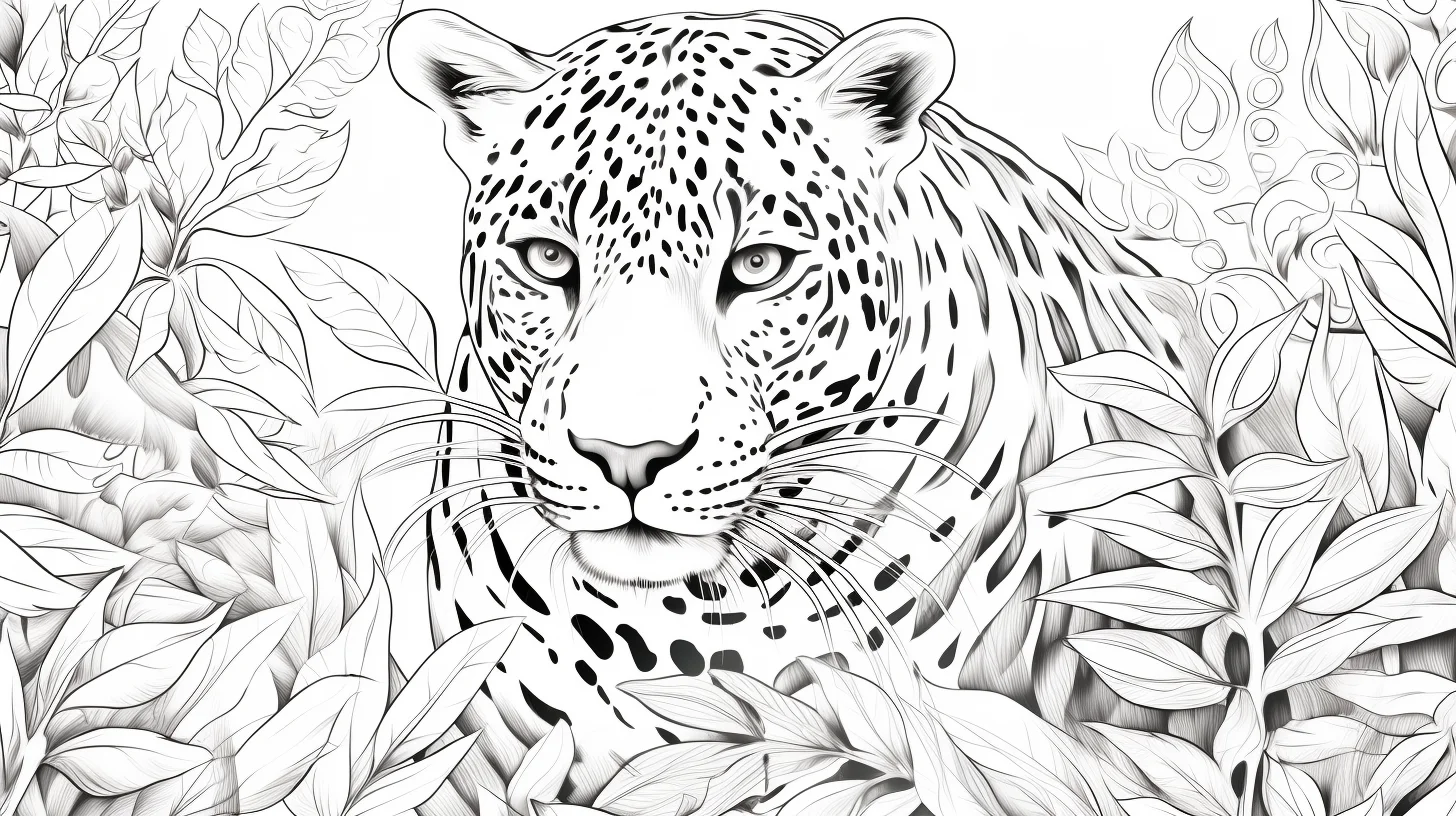free leopard colouring pages to printable