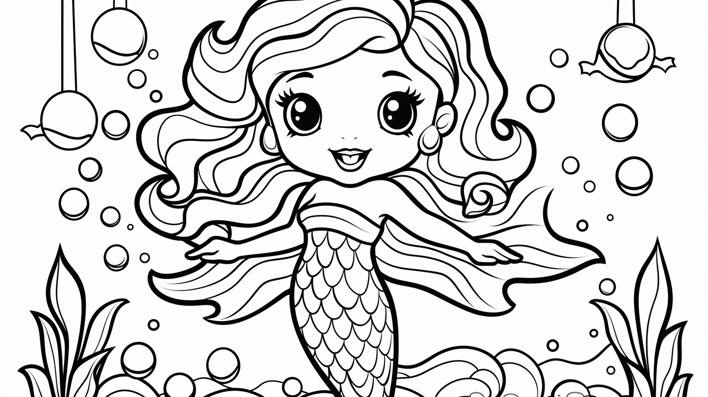 free little mermaid coloring pages