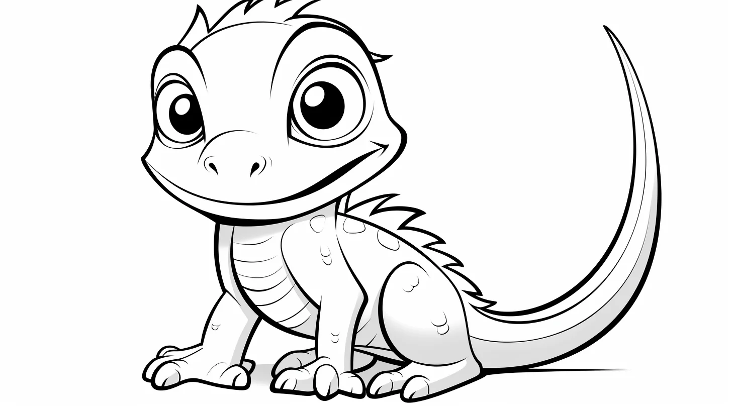 free lizard coloring pages easy