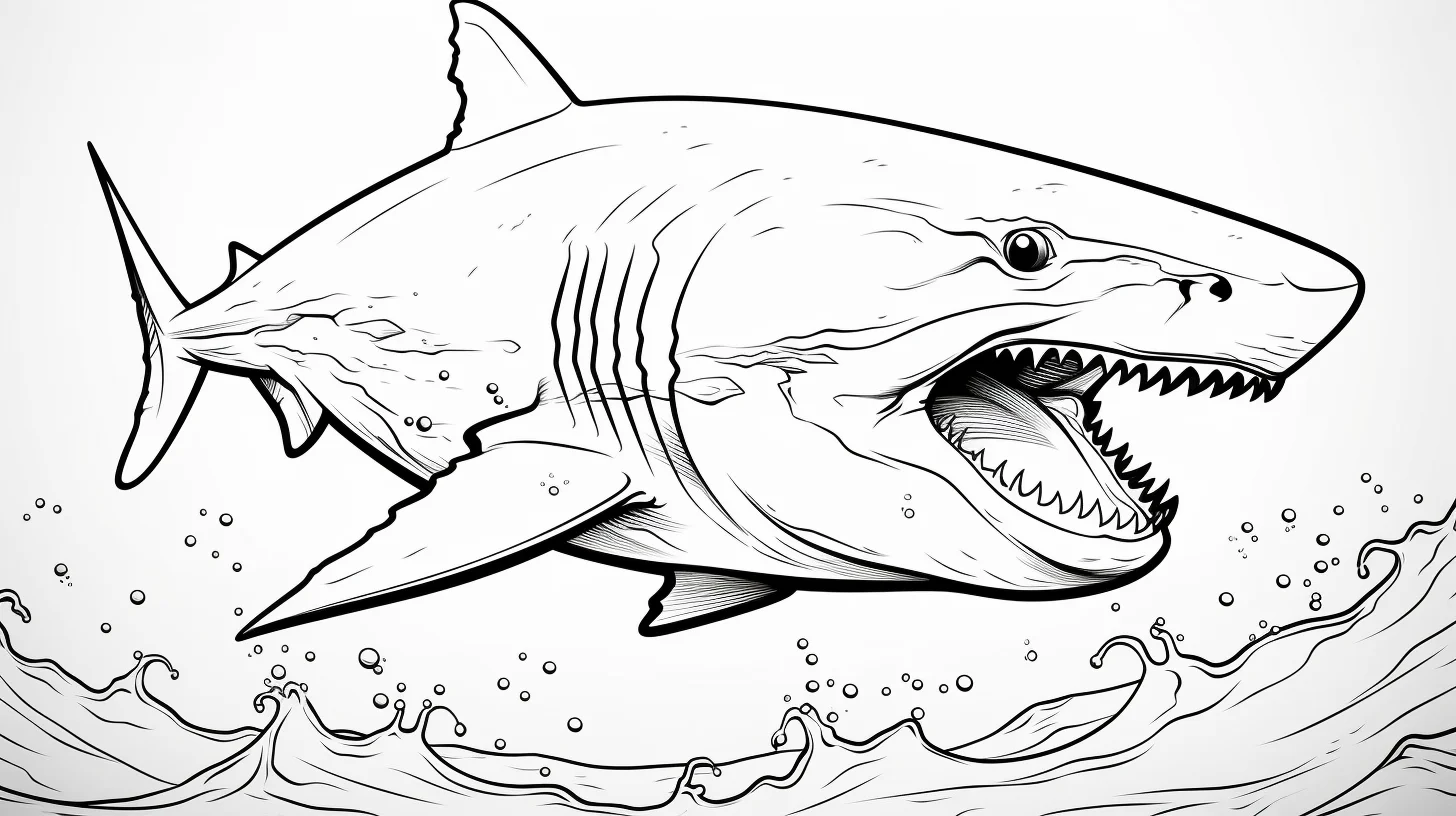 Free Printable Megalodon Coloring Pages Giant of the Seas