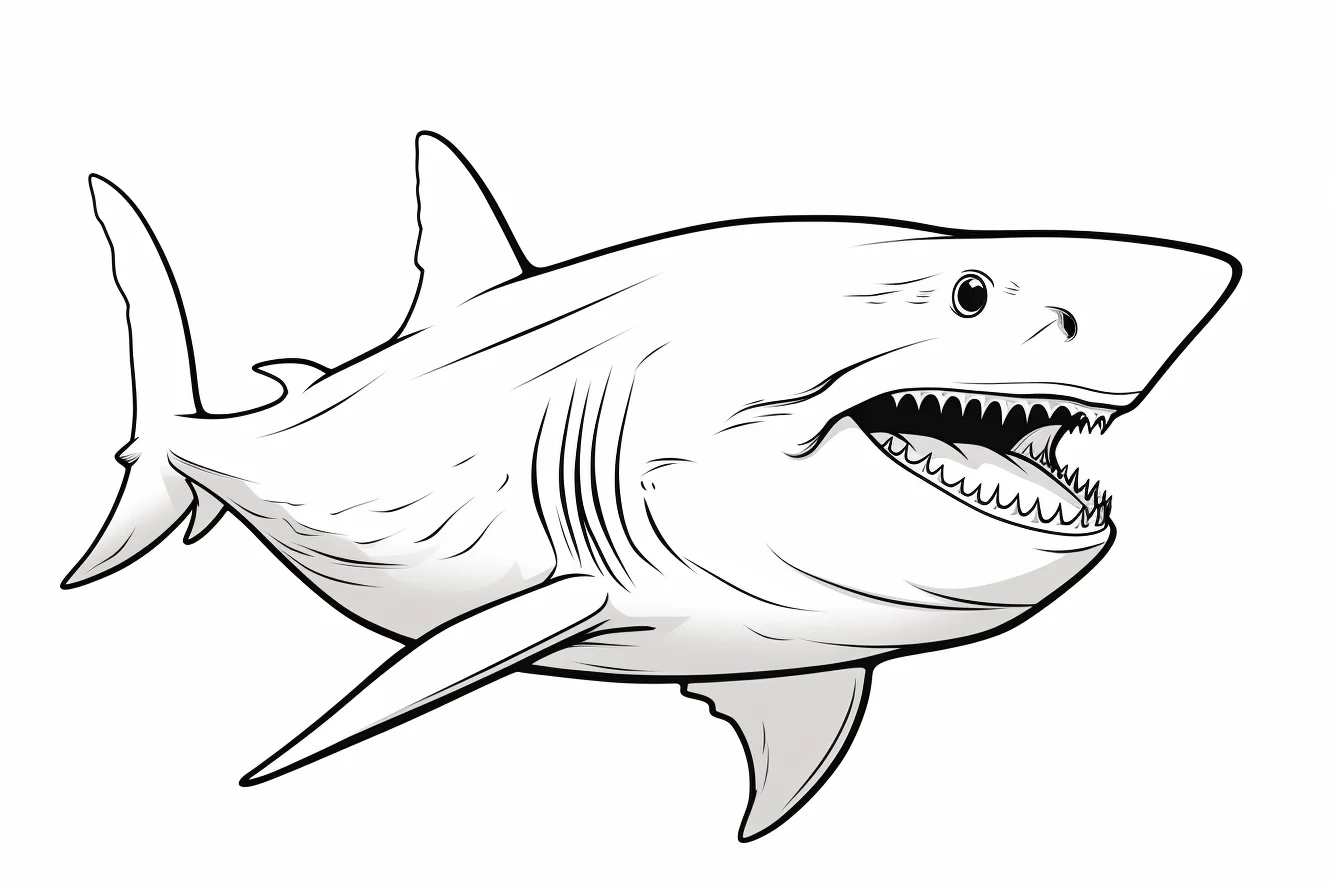 free megalodon coloring sheet