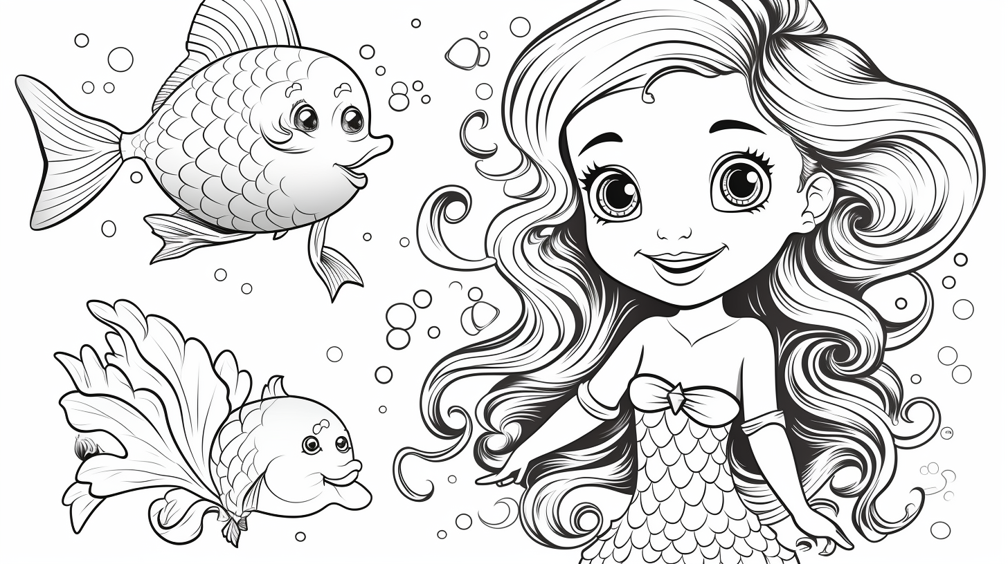 free online mermaid coloring pages